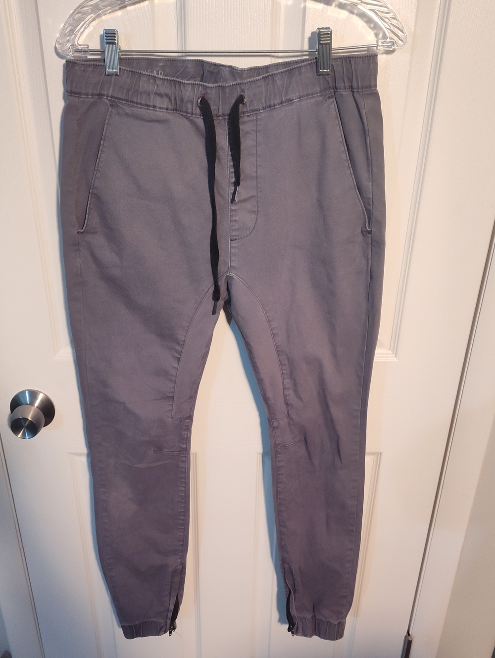 Men's Casual Gray Jogger Pants with Drawstring Waist